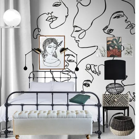 BLACK AND WHITE BEDROOM Interior Design Mood Board by sarabrawley74 on Style Sourcebook