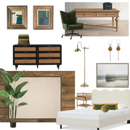 Alternative Bedroom/Office Interior Design Mood Board by Lazuli Azul Designs on Style Sourcebook