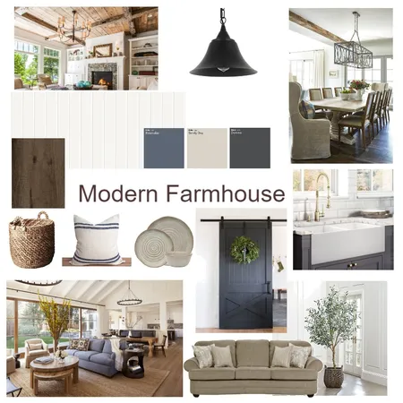 Modern Farmhouse Interior Design Mood Board by Home at Elm on Style Sourcebook