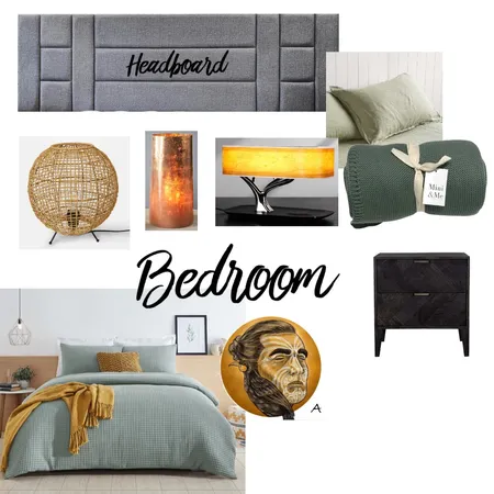 Bedroom - Green Interior Design Mood Board by KilaH21 on Style Sourcebook