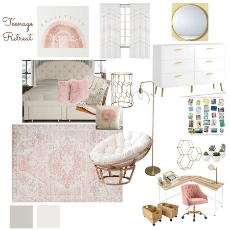 Boho Teenage Bedroom Interior Design Mood Board by carrieaspencer on Style Sourcebook