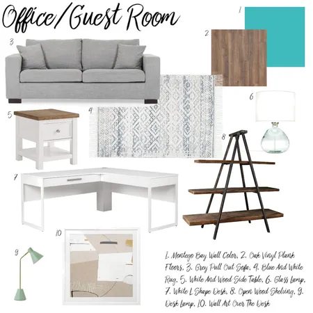 Office and Guest room Interior Design Mood Board by myleahkay on Style Sourcebook