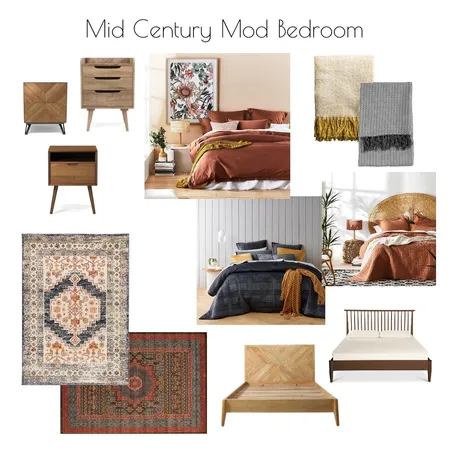 Mid Mod Bedroom Interior Design Mood Board by decorate with sam on Style Sourcebook