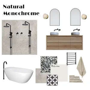 Natural Monochrome Interior Design Mood Board by Siscon Projects on Style Sourcebook