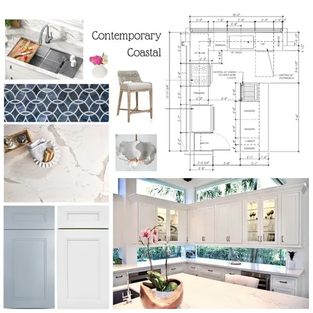 Modern Coastal Kitchen Interior Design Mood Board by A_Osborn on Style Sourcebook