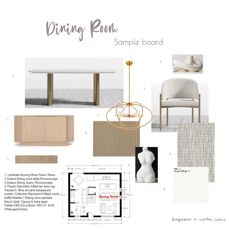 Dining Room Mood Board Interior Design Mood Board by CynthiaLaincy on Style Sourcebook