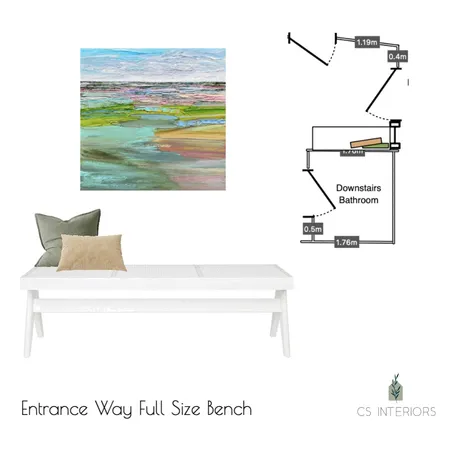 Neri Artwork- White Bench no baskets or plants Interior Design Mood Board by CSInteriors on Style Sourcebook