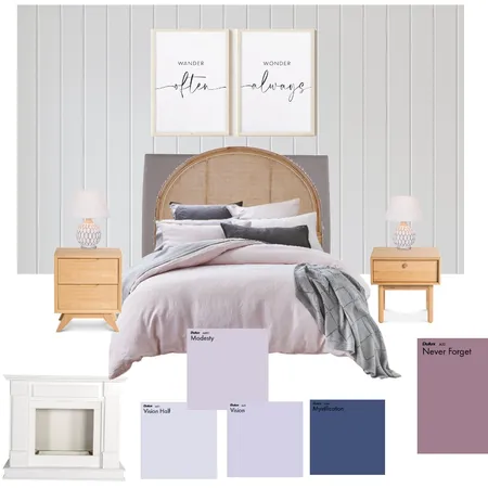 Bedroom Purple Hues Interior Design Mood Board by 3divas on Style Sourcebook