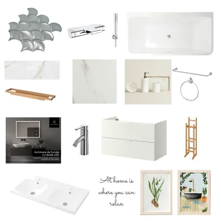 Monica Bathroom Interior Design Mood Board by Designful.ro on Style Sourcebook