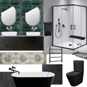 Another black bathroom Interior Design Mood Board by sarabrawley74 on Style Sourcebook