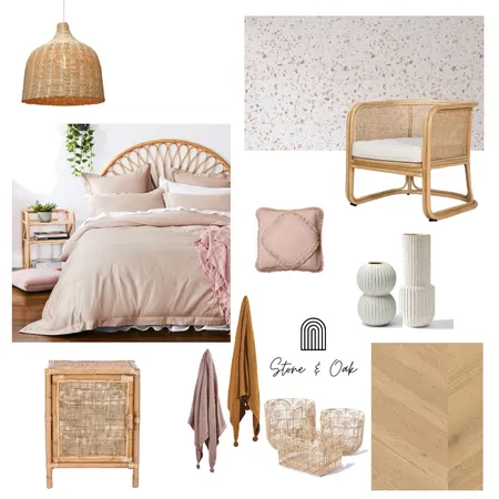 Pink boho dreams Interior Design Mood Board by Stone and Oak on Style Sourcebook