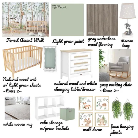 Forest Nursery Interior Design Mood Board by gabbyspain on Style Sourcebook