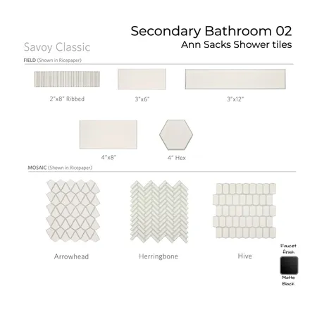 Bathrooms 02. Shower tiles Interior Design Mood Board by Noelia Sanchez on Style Sourcebook