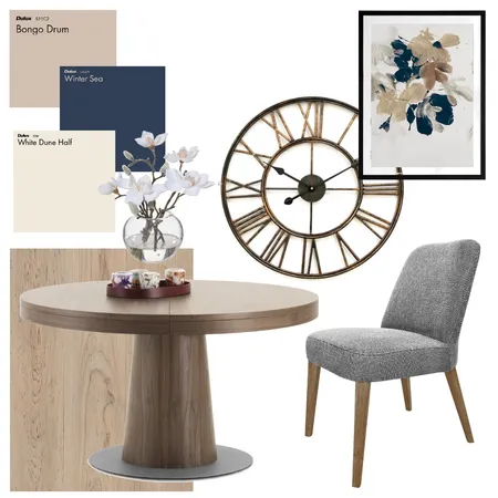 Navy Blue Floral Interior Design Mood Board by Elaina on Style Sourcebook