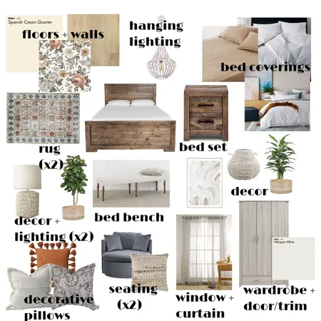 Lopez Master Bedroom Interior Design Mood Board by Clairewoods on Style Sourcebook