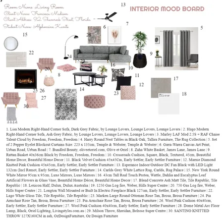Francesca Mood Board Interior Design Mood Board by Alphonsine Kamte on Style Sourcebook