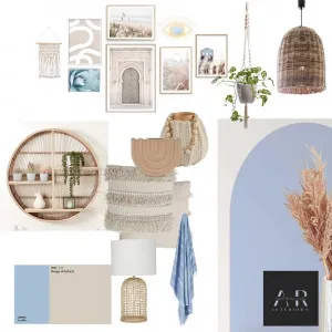 Blue Boho Chic Interior Design Mood Board by Alexander Rose Interiors on Style Sourcebook