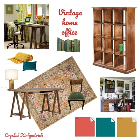 Vintage Home Office Interior Design Mood Board by crystal.kirkpatrick on Style Sourcebook