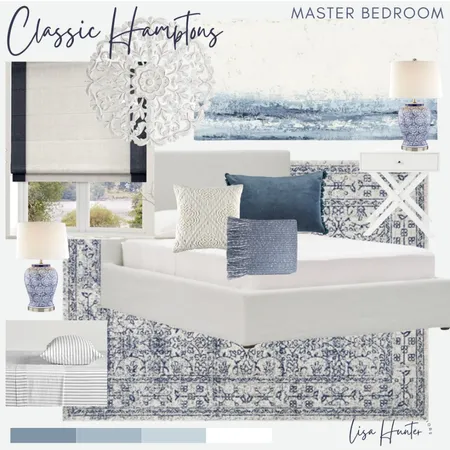 Classic Hamptons Master Bedroom Interior Design Mood Board by Lisa Hunter Interiors on Style Sourcebook
