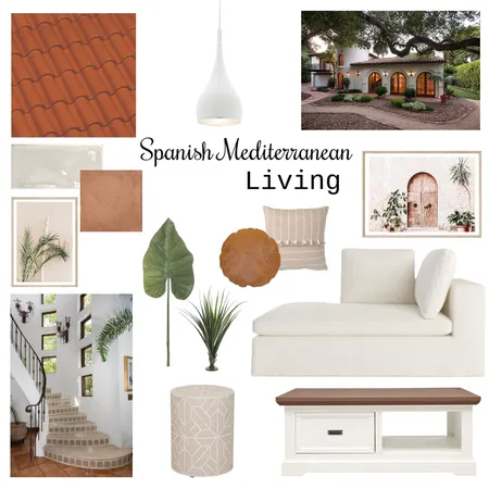 Spanish Mediterranean Living Interior Design Mood Board by Amber Fryza on Style Sourcebook