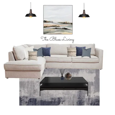 The Blues Apartment Living Room Interior Design Mood Board by creative grace interiors on Style Sourcebook