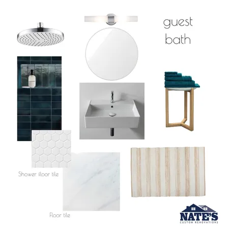 guest bath Interior Design Mood Board by lincolnrenovations on Style Sourcebook