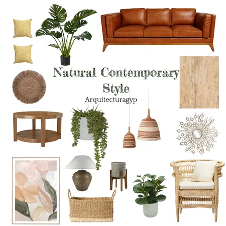 Natural Contemporary Style Interior Design Mood Board by isadegonzalez on Style Sourcebook