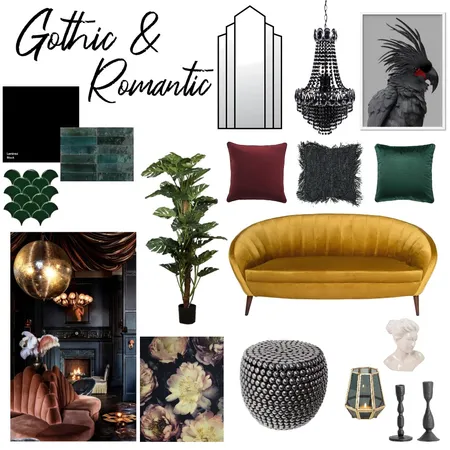 Gothic & Romantic Living Interior Design Mood Board by Amber Fryza on Style Sourcebook
