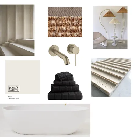 Natural Stone Bathroom Interior Design Mood Board by Stapleford Interiors on Style Sourcebook