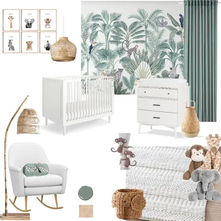 Jungle Nursery Interior Design Mood Board by Estelle Gay on Style Sourcebook