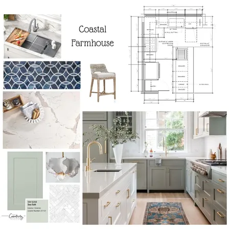 Coastal Farmhouse Kitchen Interior Design Mood Board by A_Osborn on Style Sourcebook