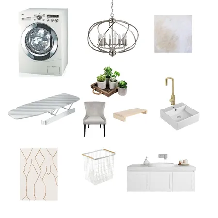 Glam Laundry Room Interior Design Mood Board by Paige P on Style Sourcebook