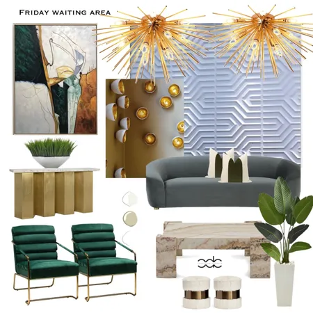 Commercial Realty Waiting Area Interior Design Mood Board by Cashe Design Company, LLC on Style Sourcebook