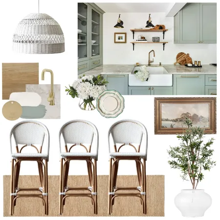 Sage Green Kitchen Interior Design Mood Board by Ballantyne Home on Style Sourcebook