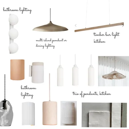 Lighting choices Interior Design Mood Board by Oleander & Finch Interiors on Style Sourcebook