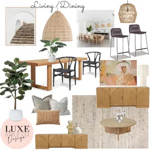Neutral Living/Dining Interior Design Mood Board by Luxe Style Co. on Style Sourcebook