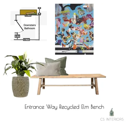 Entrance Way-  Recylcled Elm Bench Interior Design Mood Board by CSInteriors on Style Sourcebook