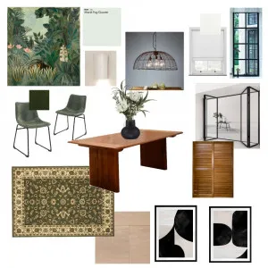 Contemporary Craftsman Dining Room Interior Design Mood Board by Jessica Kerwin on Style Sourcebook