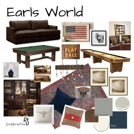 Earls Mancave Interior Design Mood Board by showroomdesigner2622 on Style Sourcebook
