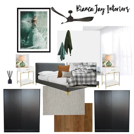 Green Envy Bedroom Interior Design Mood Board by Bianca Jay Interiors on Style Sourcebook