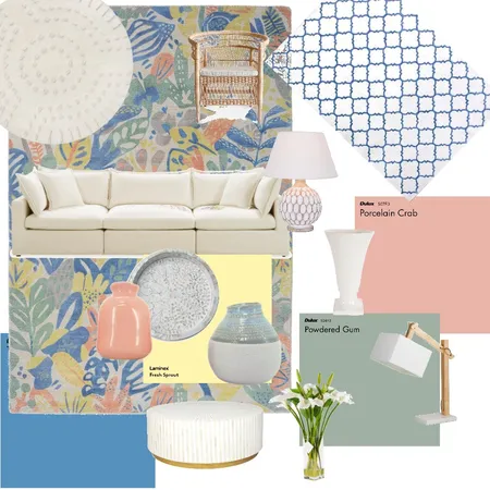 fresh summery living room Interior Design Mood Board by rosaxdesigns on Style Sourcebook