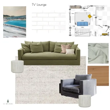 TV Lounge- with Duke Rug and MCM Milan Sofas Interior Design Mood Board by CSInteriors on Style Sourcebook