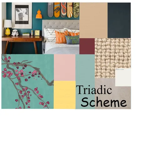 Interior 4 - Triadic Scheme Interior Design Mood Board by Leafyseasragons on Style Sourcebook