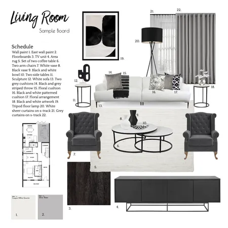 Living Room Sample Board Interior Design Mood Board by oliviadodd on Style Sourcebook