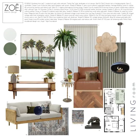 Module 9 Living Room Interior Design Mood Board by Zoe J on Style Sourcebook