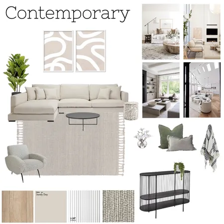 Contemporary Living Room Interior Design Mood Board by danawallmeyer on Style Sourcebook
