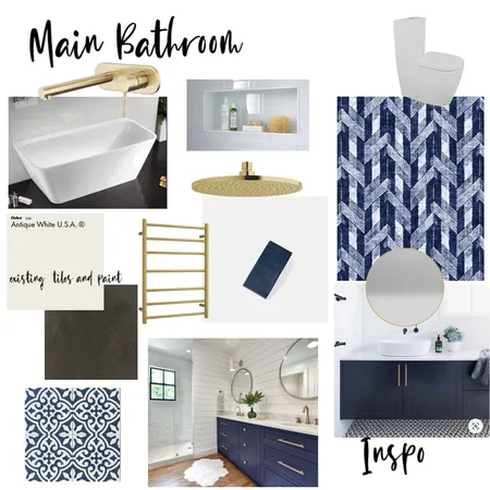 Main Bathroom Interior Design Mood Board by KateLT on Style Sourcebook