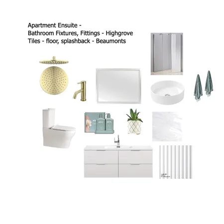 Apartment Ensuite Interior Design Mood Board by Joy McLary on Style Sourcebook