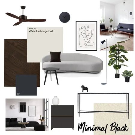 Minimal Black Interior Design Mood Board by Minymints on Style Sourcebook