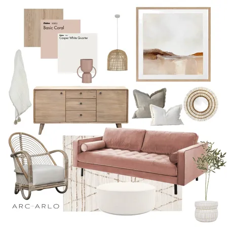 Natural Contemporary Living Interior Design Mood Board by Arc and Arlo on Style Sourcebook